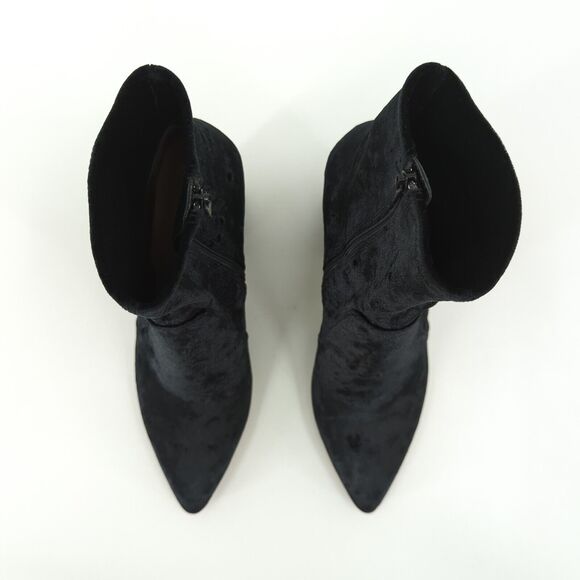 LOEFFLER RANDALL Women 9.5 B Isla Ankle Booties Boots Black Velvet Pointed Toe - Picture 2 of 9